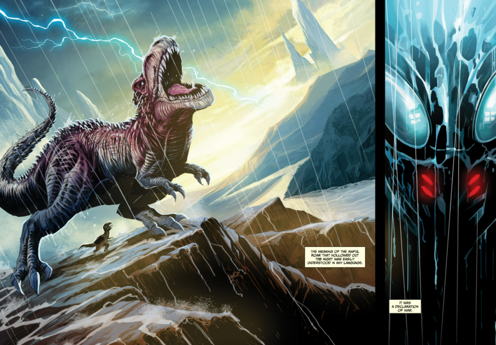 Barry Sonnefeld's Dinosaurs vs. Aliens_Liquid Comics_war begins