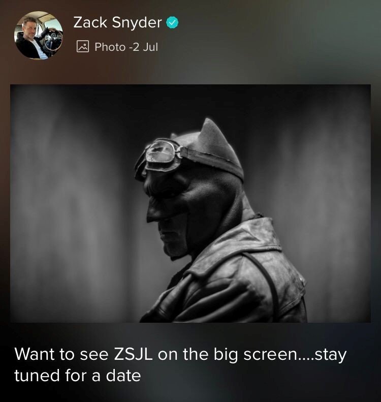 Zack Snyder Justice League Vero Announcement